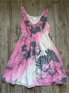 100% Silk floral pretty short summer dress beachy beach vacation boho wedding